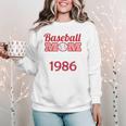 Baseball Mom Since 1986 Women Crewneck Sweatshirt