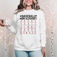 Baseball Mom Alphabet Women Crewneck Sweatshirt