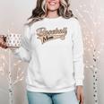 Baseball Mom Best Mama Cute Throwback Classic Women Crewneck Sweatshirt