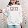 Baseball Mom Bleached Messy Bun Game Day Women Crewneck Sweatshirt Baseball Mom Bleached Messy Bun Game Day Women Crewneck Sweatshirt
