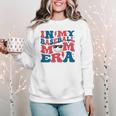 In My Baseball Mom Era Smile Face Retro Women Crewneck Sweatshirt