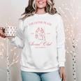 Baseball Mom Home Plate Social Club Mother's Day Women Crewneck Sweatshirt