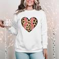 Baseball Mom Leopard Heart Valentine Day Mother Day Women Crewneck Sweatshirt Baseball Mom Leopard Heart Valentine Day Mother Day Women Crewneck Sweatshirt