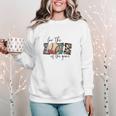 Baseball Mom Leopard For The Love Of The Game Bleached Women Women Crewneck Sweatshirt