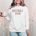 Baseball Mom Leopard Print Baseball Mother's Day Women Crewneck Sweatshirt