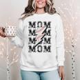 Baseball MOM Lightning Bolt Tshirt Retro Women Crewneck Sweatshirt