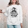 Baseball Mom May Get Loud Messy Bun Mother's Day Women Crewneck Sweatshirt