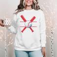 Baseball Mom Red Women Crewneck Sweatshirt Baseball Mom Red Women Crewneck Sweatshirt