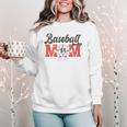 Baseball Mom Retro Distressed Baseball Family Matching Women Crewneck Sweatshirt