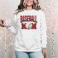 Baseball Mom Sports Red Women Crewneck Sweatshirt Baseball Mom Sports Red Women Crewneck Sweatshirt