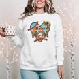 Baseball Mom Valentine Leopard Heart Softball Mother's Day Women Crewneck Sweatshirt Baseball Mom Valentine Leopard Heart Softball Mother's Day Women Crewneck Sweatshirt