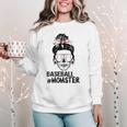 Baseball Momster Messy Bun Skull Mom For Women Halloween Women Crewneck Sweatshirt Baseball Momster Messy Bun Skull Mom For Women Halloween Women Crewneck Sweatshirt