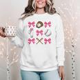 Baseball Nana Era Bows Baseball Mom Women Women Crewneck Sweatshirt Baseball Nana Era Bows Baseball Mom Women Women Crewneck Sweatshirt