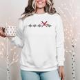 Baseball Softball Baseball Mom Heartbeat Baseball Women Crewneck Sweatshirt Baseball Softball Baseball Mom Heartbeat Baseball Women Crewneck Sweatshirt