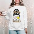 Busy Raising Ballers Tennis Baseball Mom Messy Bun Leopard Women Crewneck Sweatshirt Busy Raising Ballers Tennis Baseball Mom Messy Bun Leopard Women Crewneck Sweatshirt