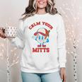 Calm Your Mitts Baseball Mom Mother's Day Softball Mom Premium Women Crewneck Sweatshirt Calm Your Mitts Baseball Mom Mother's Day Softball Mom Premium Women Crewneck Sweatshirt
