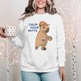 Capybara Calm Your Mitts Baseball Mom Sport Lover Tee Women Crewneck Sweatshirt Capybara Calm Your Mitts Baseball Mom Sport Lover Tee Women Crewneck Sweatshirt