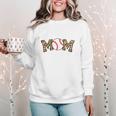 Catcher Mom Baseball Mom Leopard Game Day Women Crewneck Sweatshirt Catcher Mom Baseball Mom Leopard Game Day Women Crewneck Sweatshirt