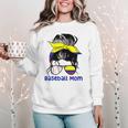 Colombia Baseball Mom Messy Bun Women Crewneck Sweatshirt