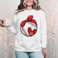 Custom Baseball Mom Number 11 Heart For Mom Mommy Raglan Baseball Tee Women Crewneck Sweatshirt Custom Baseball Mom Number 11 Heart For Mom Mommy Raglan Baseball Tee Women Crewneck Sweatshirt