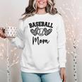 Custom Baseball Mom Number 24 Heart For Mom Women Crewneck Sweatshirt