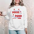 Cute Ducks On The Pond Cute Baseball Mom T-Shirt Women Crewneck Sweatshirt