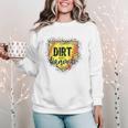 Dirt And Diamonds Baseball Leopard Baseball Mom Women Crewneck Sweatshirt