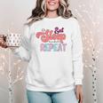 Eat Sleep Baseball Repeat Baseball Moms Women Crewneck Sweatshirt
