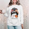 Grandma Life Basketball And Baseball Mom Funny Women Crewneck Sweatshirt