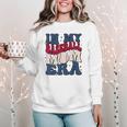 Groovy In My Baseball Mom Era Baseball Mama Mother's Day Women Crewneck Sweatshirt Groovy In My Baseball Mom Era Baseball Mama Mother's Day Women Crewneck Sweatshirt
