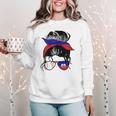 Haitian Baseball Mom Haiti Flag Baseball Girl Women Crewneck Sweatshirt Haitian Baseball Mom Haiti Flag Baseball Girl Women Crewneck Sweatshirt