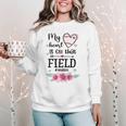 My Heart Is On That Field Ball Gigi Baseball Mom Women Crewneck Sweatshirt My Heart Is On That Field Ball Gigi Baseball Mom Women Crewneck Sweatshirt