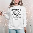 Home Plate Social Club Baseball Mom Women Crewneck Sweatshirt
