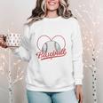 Home Runs And Heartbeats Being A Baseball Mom Women Crewneck Sweatshirt