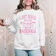 I Just Really Dislike Baseball Pants Baseball Mom Mama Women Crewneck Sweatshirt I Just Really Dislike Baseball Pants Baseball Mom Mama Women Crewneck Sweatshirt