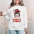Loud And Proud Baseball Mom Messy Bun Leopard Mother Day Women Crewneck Sweatshirt Loud And Proud Baseball Mom Messy Bun Leopard Mother Day Women Crewneck Sweatshirt