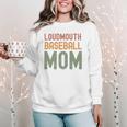 Loudmouth Baseball Mom Sports Cute Text Premium Women Crewneck Sweatshirt