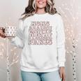 Mom Against Baseball Pants Baseball Mom Women Crewneck Sweatshirt
