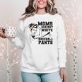 Moms Against White Baseball Pants Funny Baseball Mom Women Crewneck Sweatshirt Moms Against White Baseball Pants Funny Baseball Mom Women Crewneck Sweatshirt