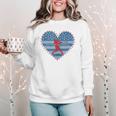 Primitive Patriotic American Baseball Mom Softball Dingers Women Crewneck Sweatshirt Primitive Patriotic American Baseball Mom Softball Dingers Women Crewneck Sweatshirt