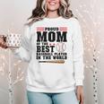 Proud Mom Of An Awesome Baseball Baseball Mom Women Crewneck Sweatshirt Proud Mom Of An Awesome Baseball Baseball Mom Women Crewneck Sweatshirt