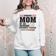 Proud Mom Of An Awesome Baseball Player Baseball Mom Women Crewneck Sweatshirt Proud Mom Of An Awesome Baseball Player Baseball Mom Women Crewneck Sweatshirt