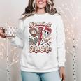 Retro Groovy Baseball Mama Baseball Mom Lover Women Crewneck Sweatshirt Retro Groovy Baseball Mama Baseball Mom Lover Women Crewneck Sweatshirt