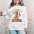 Retro Just Here For The Hotdogs Baseball Mom Sport Lover Women Crewneck Sweatshirt Retro Just Here For The Hotdogs Baseball Mom Sport Lover Women Crewneck Sweatshirt