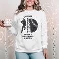 Retro Moms Against Baseball Pants Baseball Mom Women Crewneck Sweatshirt