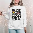 In My Softball Baseball Mom Era Retro Groovy Mom Of Both Women Crewneck Sweatshirt In My Softball Baseball Mom Era Retro Groovy Mom Of Both Women Crewneck Sweatshirt
