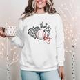 That's My Boy Leopard Heart Baseball Mom Premium Women Crewneck Sweatshirt That's My Boy Leopard Heart Baseball Mom Premium Women Crewneck Sweatshirt