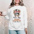 That's My Granddaughter Out There Baseball Mom Mother's Day Women Crewneck Sweatshirt That's My Granddaughter Out There Baseball Mom Mother's Day Women Crewneck Sweatshirt