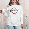 Vintage Baseball Mom Ballpark Momma Baseball Lover Women Crewneck Sweatshirt