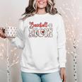 Vintage Baseball Mom Sport Humor Raglan Baseball Tee Women Crewneck Sweatshirt